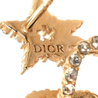 Christian Dior Crystal Clair D Lune Wrap Around Earrings Gold 4 of 4