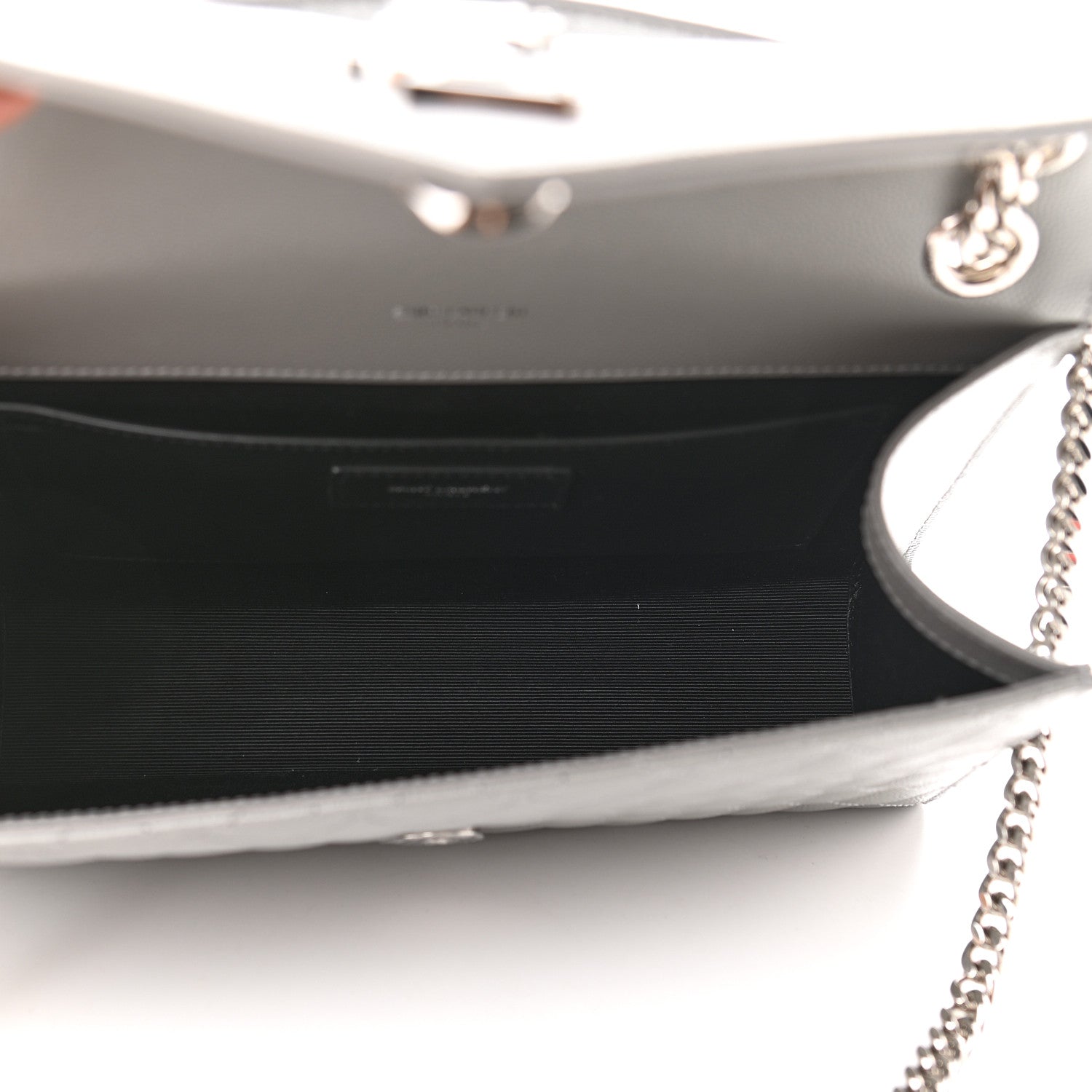Saint Laurent Grain De Poudre Textured Mixed Matelasse Medium Triquilt Monogram Satchel New Stone 5 of 8