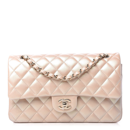 Chanel Iridescent Calfskin Quilted Medium Double Flap Beige 1 of 11