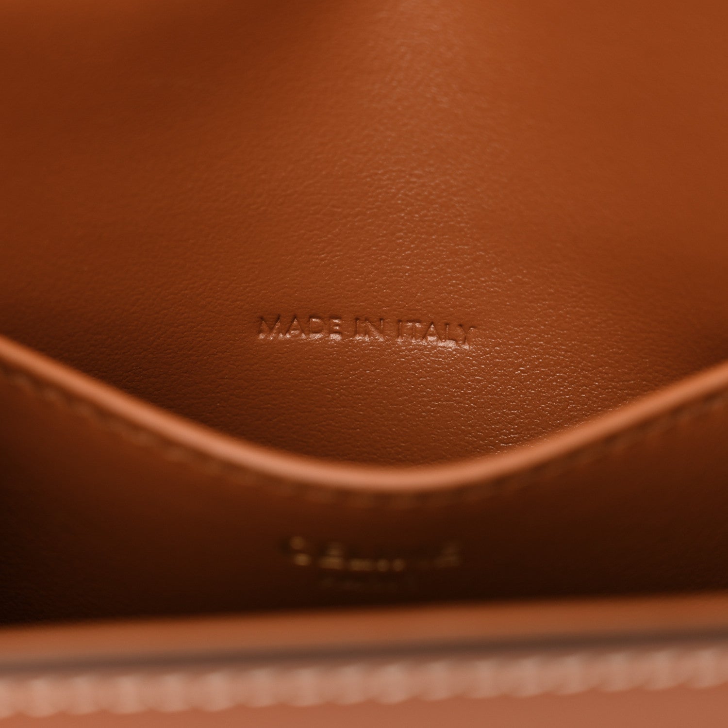 Celine Smooth Calfskin Tabou Clutch On Strap Tan 7 of 11