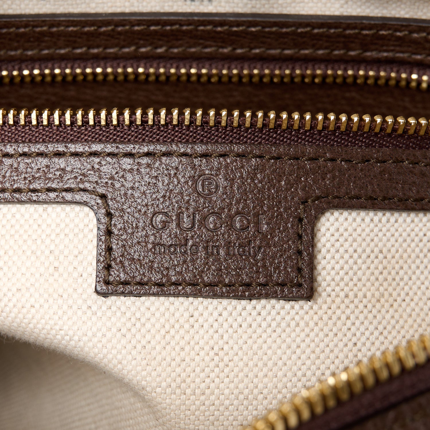 Gucci GG Supreme Monogram Textured Dollar Calfskin Web Studded Mini Ophidia Flap Shoulder Bag Beige Ebony New Acero 7 of 11