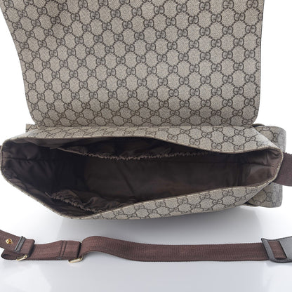 Gucci GG Plus Monogram Messenger Diaper Bag Dark Brown 6 of 11