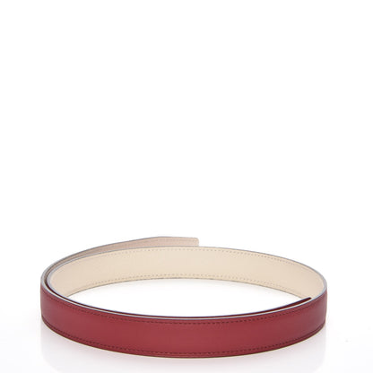 Hermes Swift Epsom 24mm Belt Strap 85 Rouge Grenat Craie 2 of 6