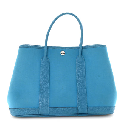 Hermes Toile Officer Negonda Verso Garden Party 30 TPM Bleu Zanzibar Rubis 1 of 10