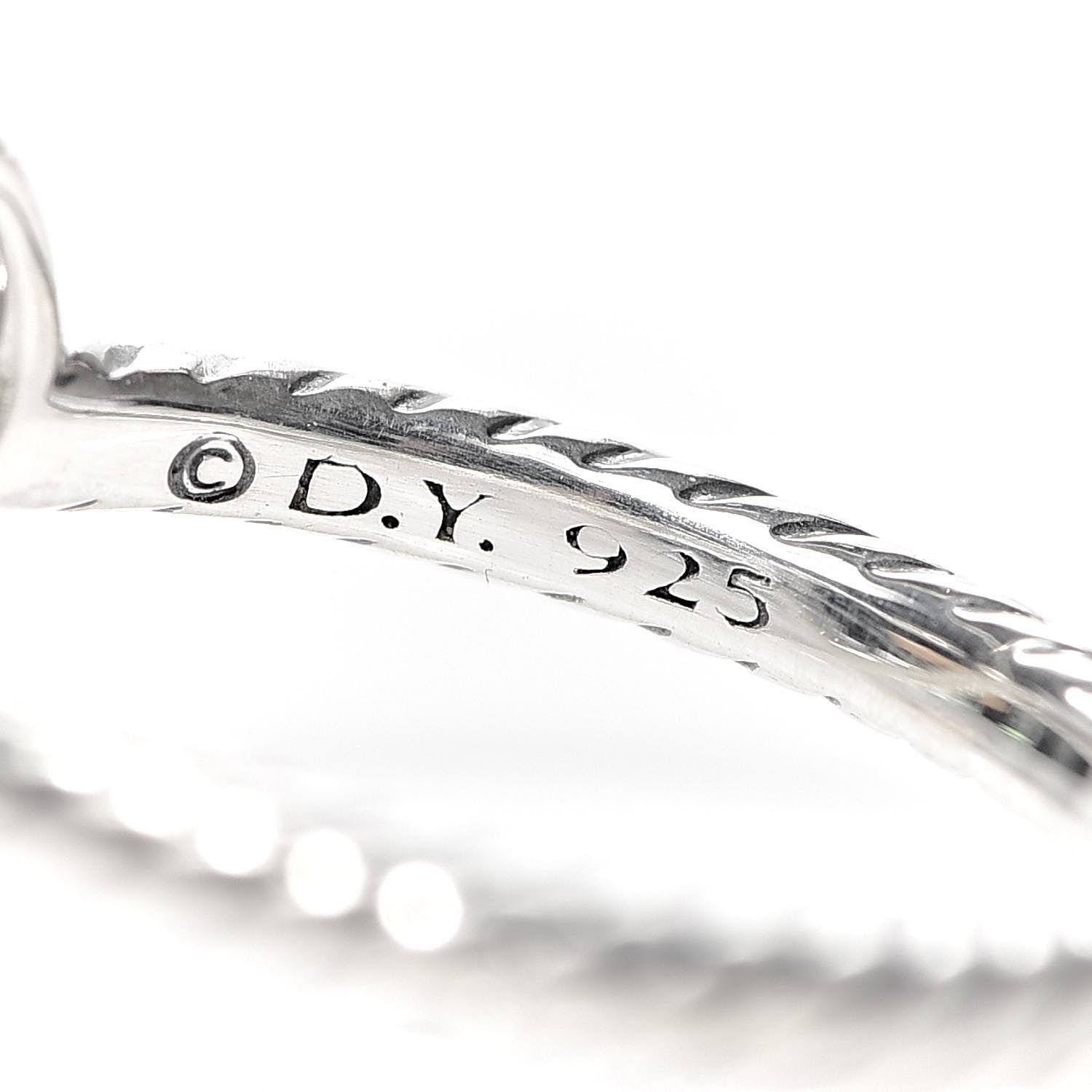 David Yurman Sterling Silver Diamond 10mm Cable Collectibles Heart Ring 47 4 5 of 5