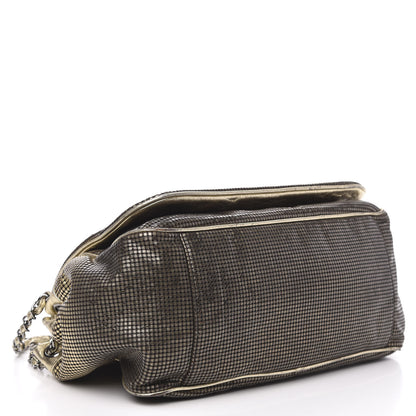 Chanel Metallic Lambskin Perforated Hollywood Accordion Flap Bag Gold 6 of 23