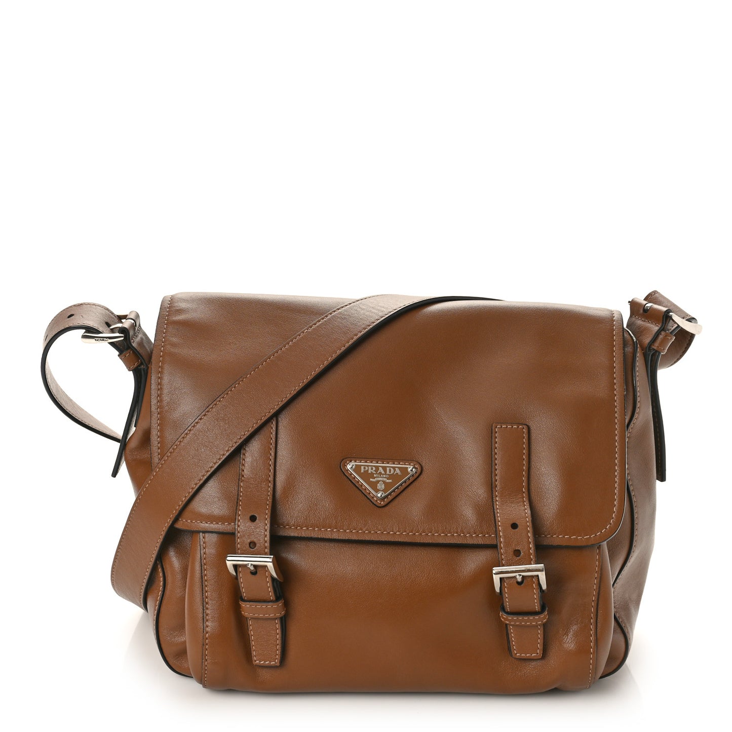Soft Calf Messenger Bag Caramel