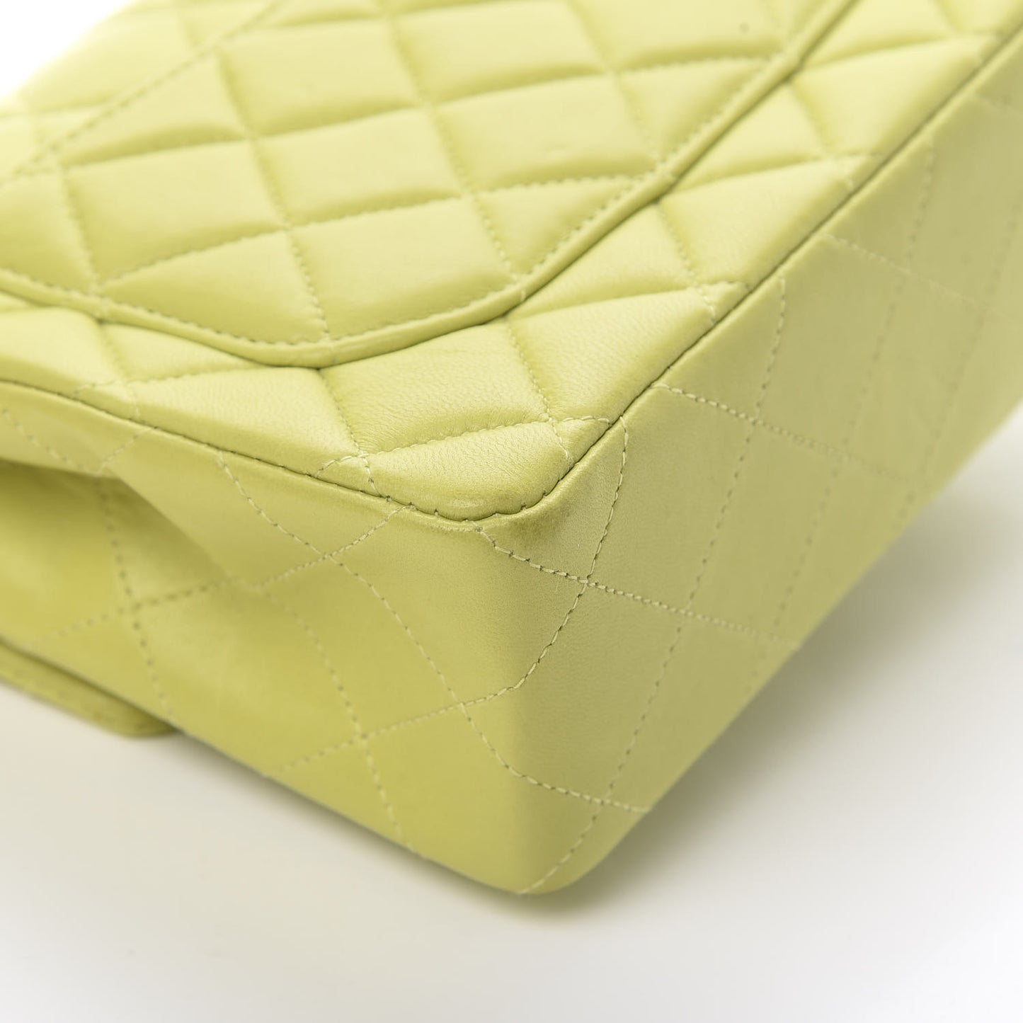 Lambskin Quilted Mini Square Flap Green