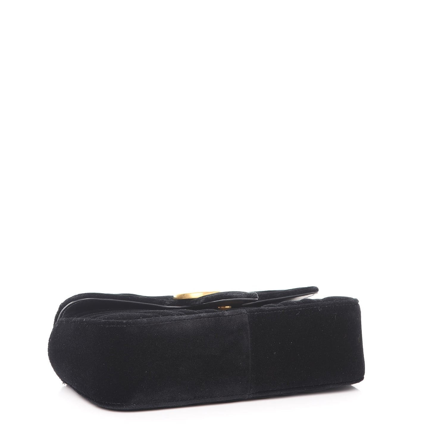 Velvet Matelasse Mini GG Marmont Shoulder Bag Black