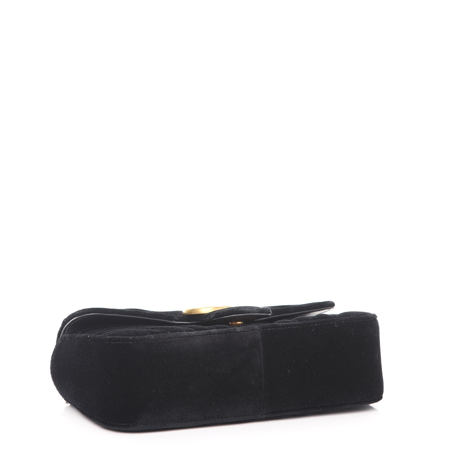 Gucci Velvet Matelasse Mini GG Marmont Shoulder Bag Black 4 of 9