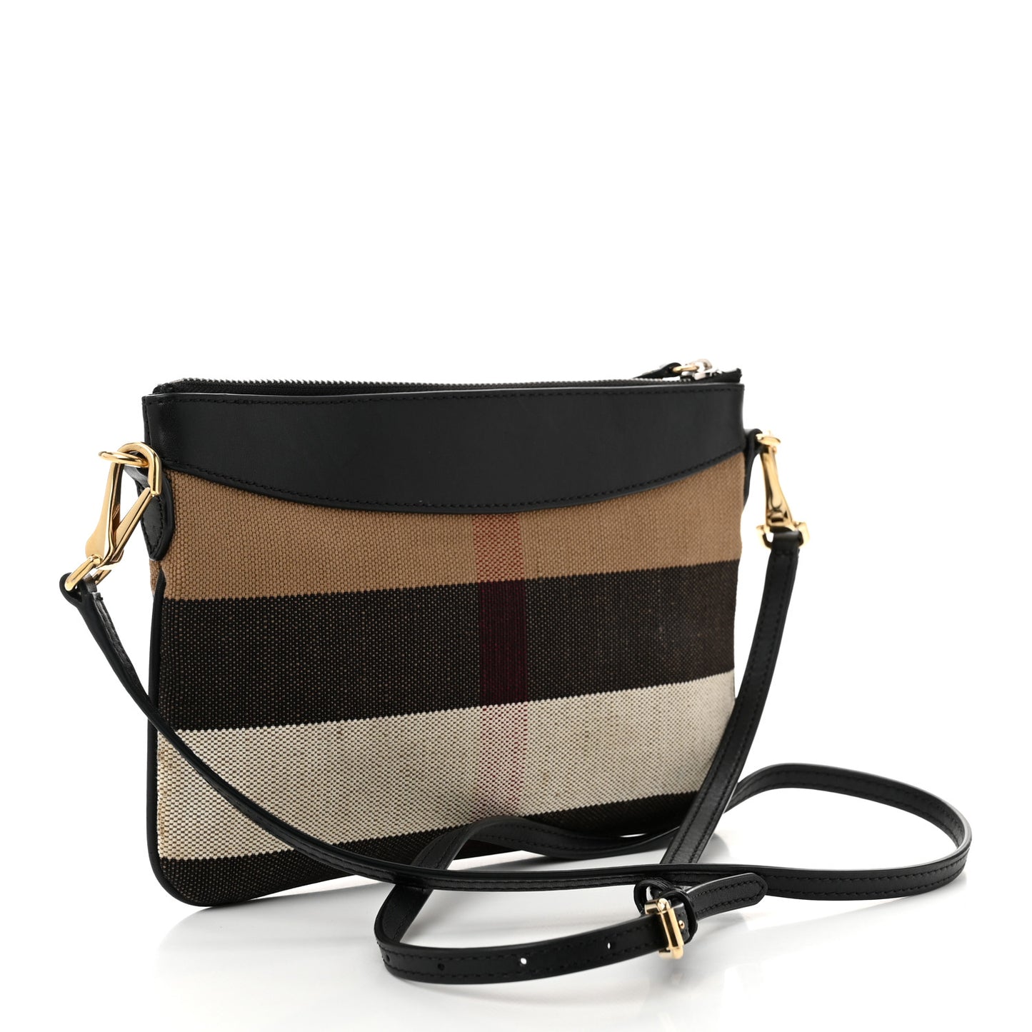 Mega Check Peyton Crossbody Clutch Bag Black