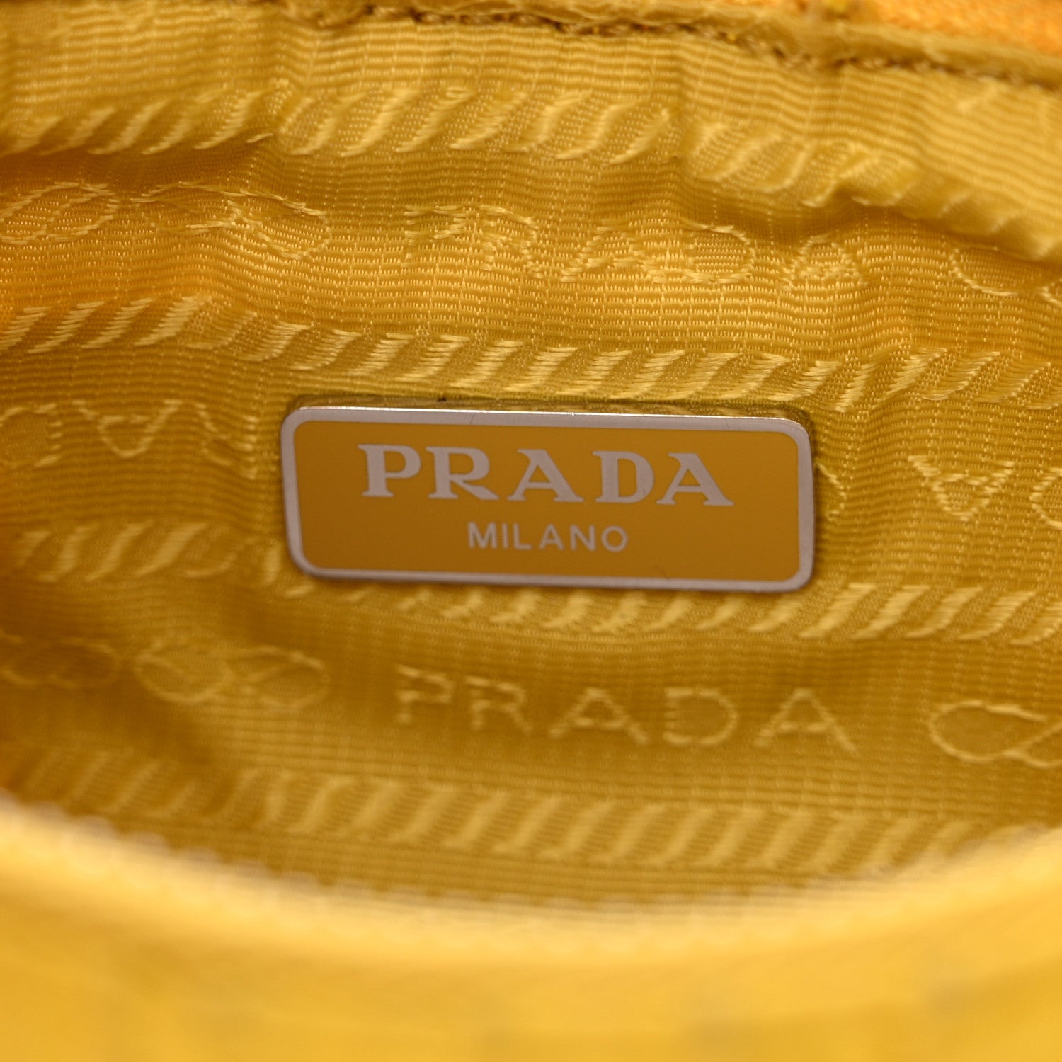 Prada Tessuto Nylon Gaufre Shoulder Bag Giallo 6 of 14