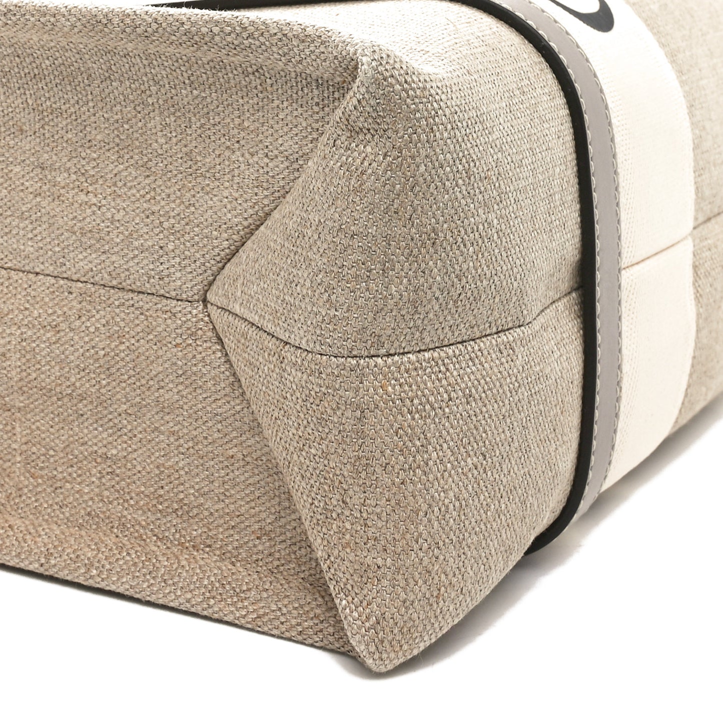 Cotton Calfskin Medium Woody Ribbon Tote Musk Grey