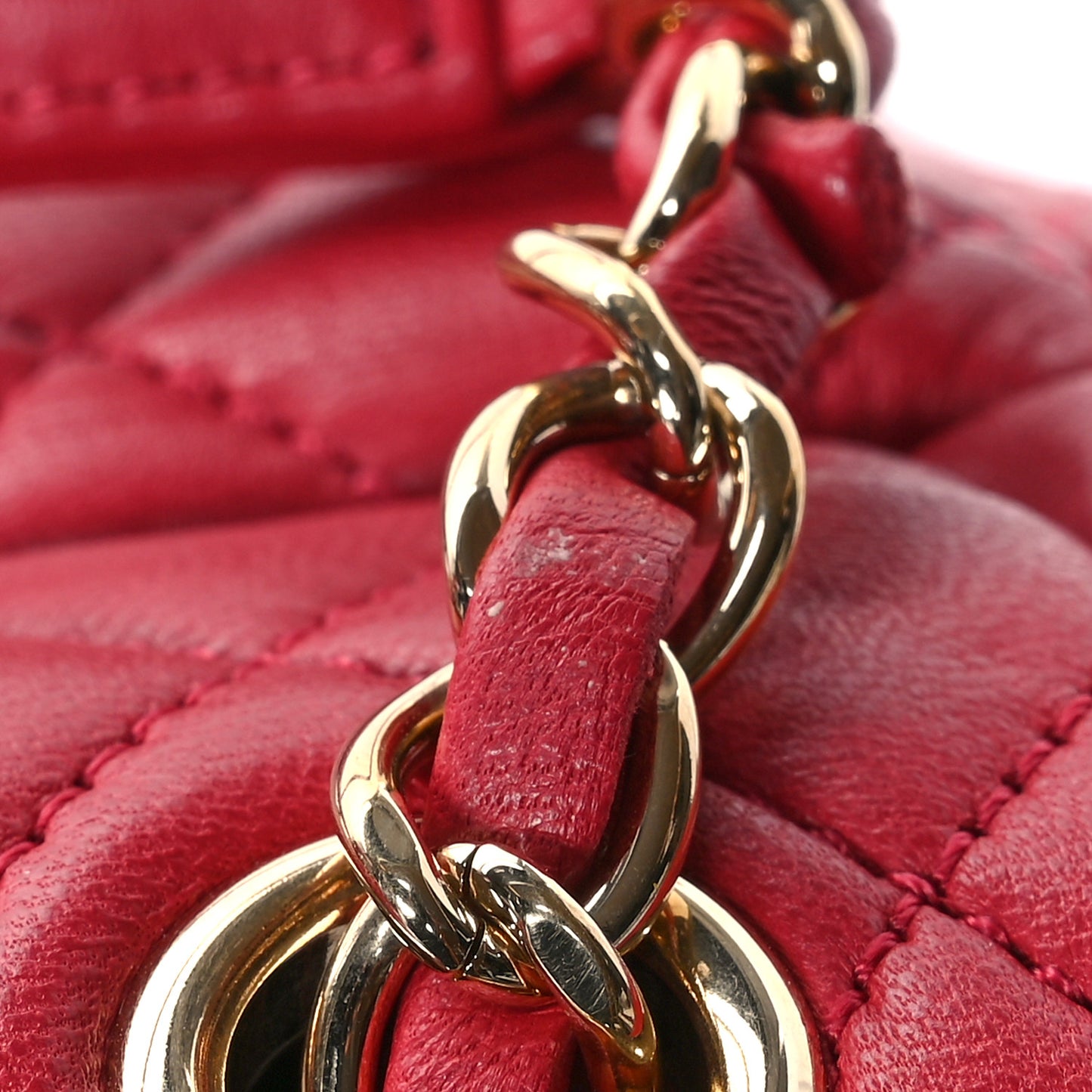 Lambskin Quilted Small Urban Spirit Backpack Red