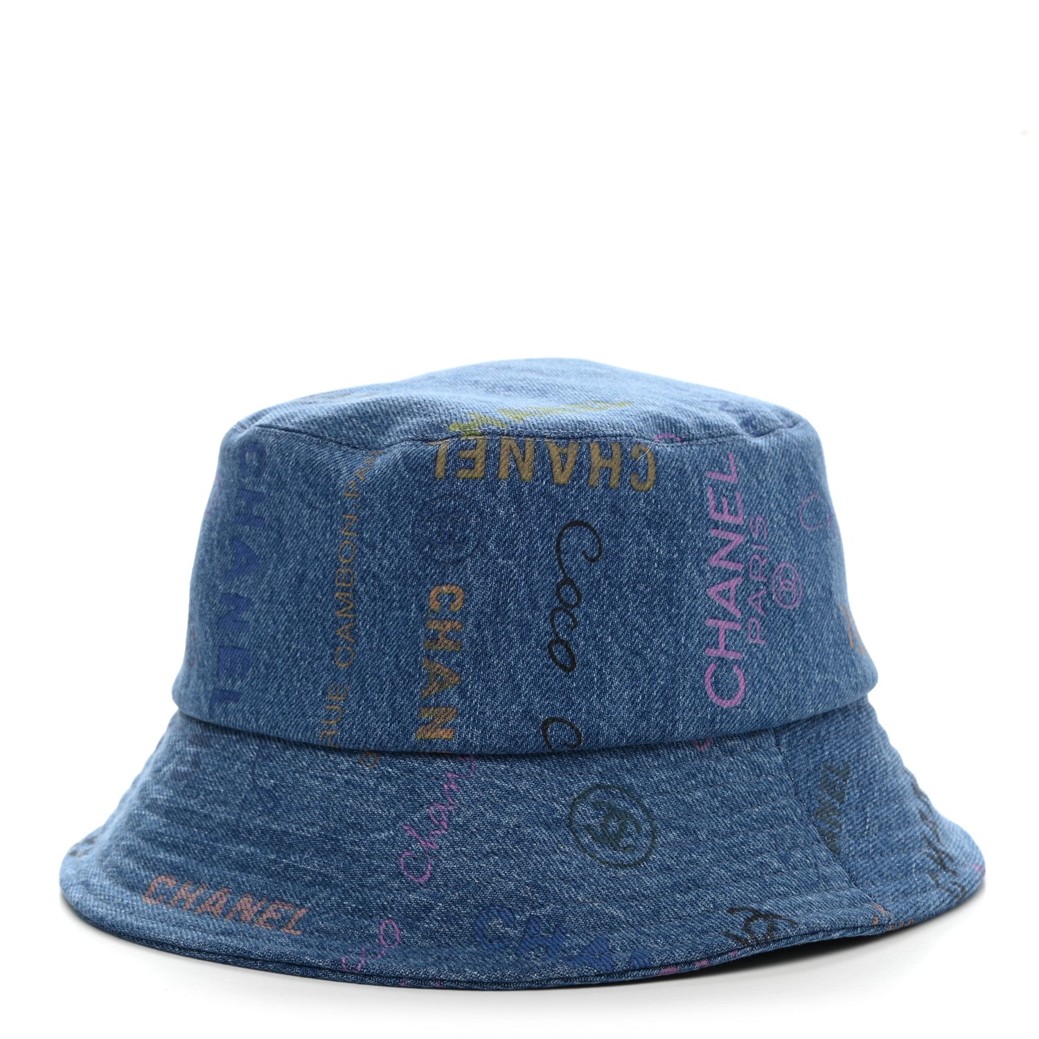 Chanel Denim Mood Cloche Bucket Hat M Blue 1 of 8