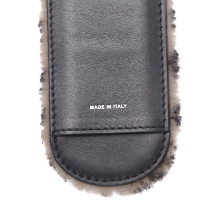 Fendi Shearling FF Diagonal Strap Thru Pale Pink 4 of 4