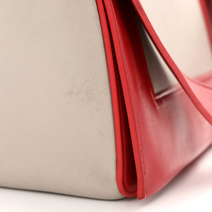 Celine Shiny Smooth Calfskin Medium Frame Shoulder Bag Poppy Red Clay 16 of 17