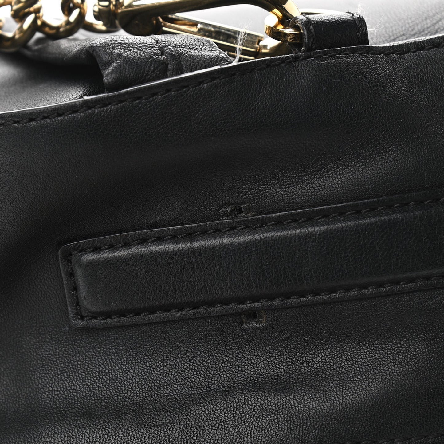 Calfskin Palazzo Medusa Chain Backpack Black