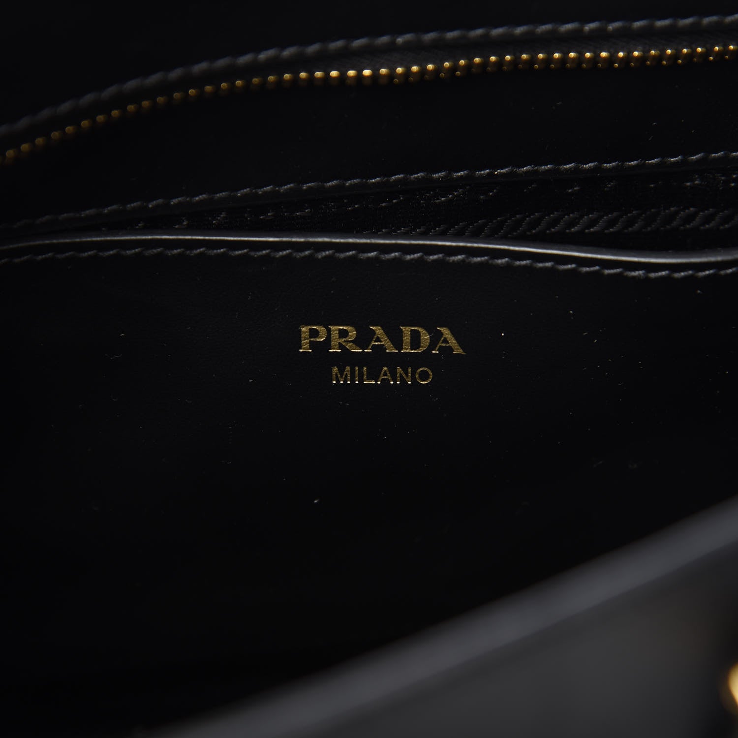 Prada Saffiano Soft Calfskin Small Zippered Tote Black 6 of 12
