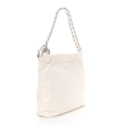 Chanel Shiny Calfskin Quilted Small Chanel 22 White 5 of 11