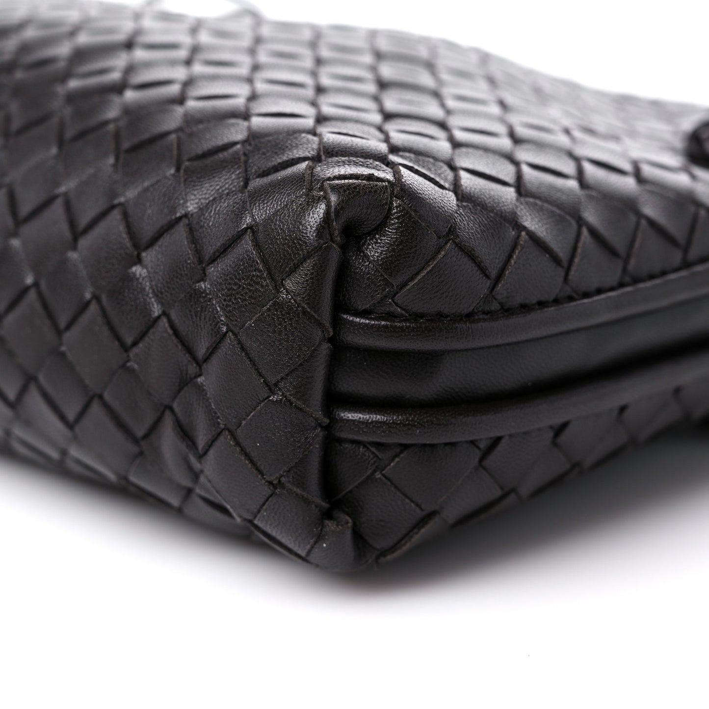 Nappa Intrecciato Nodini Bag Ebano