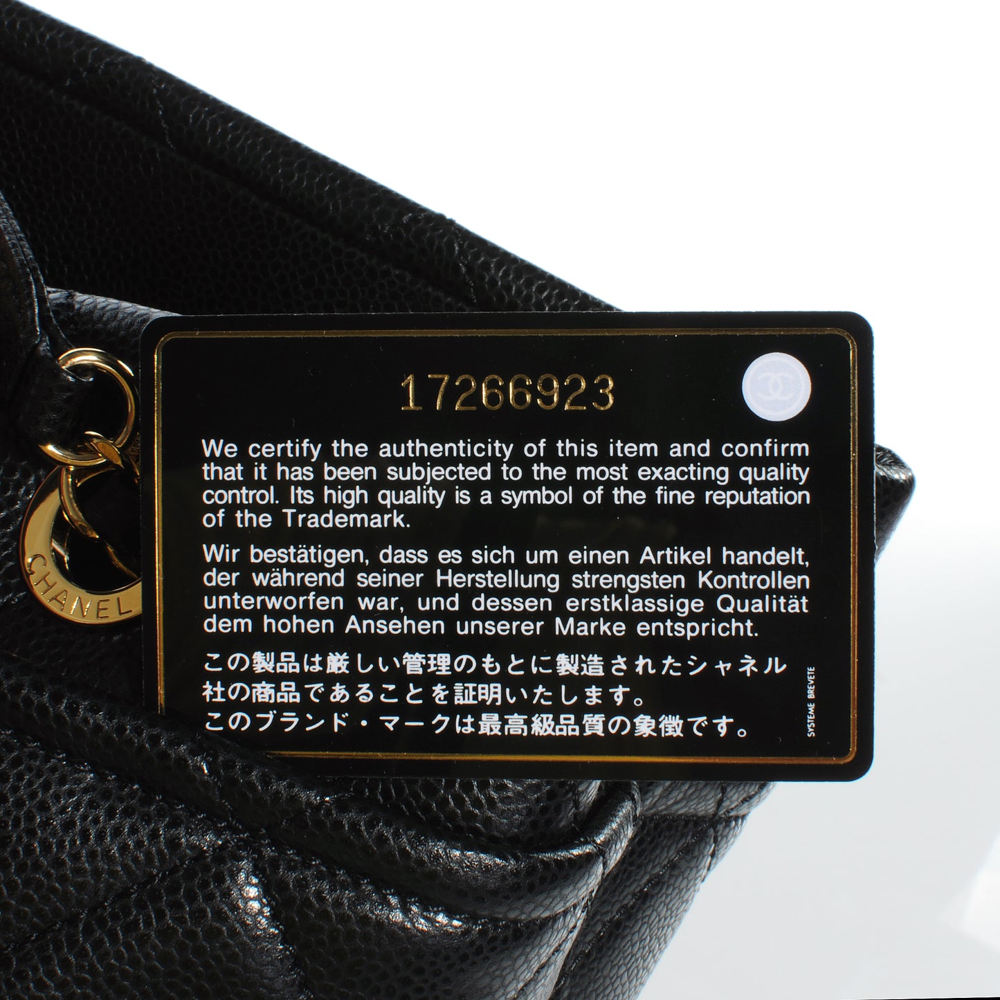 Caviar CC Timeless Tote Black