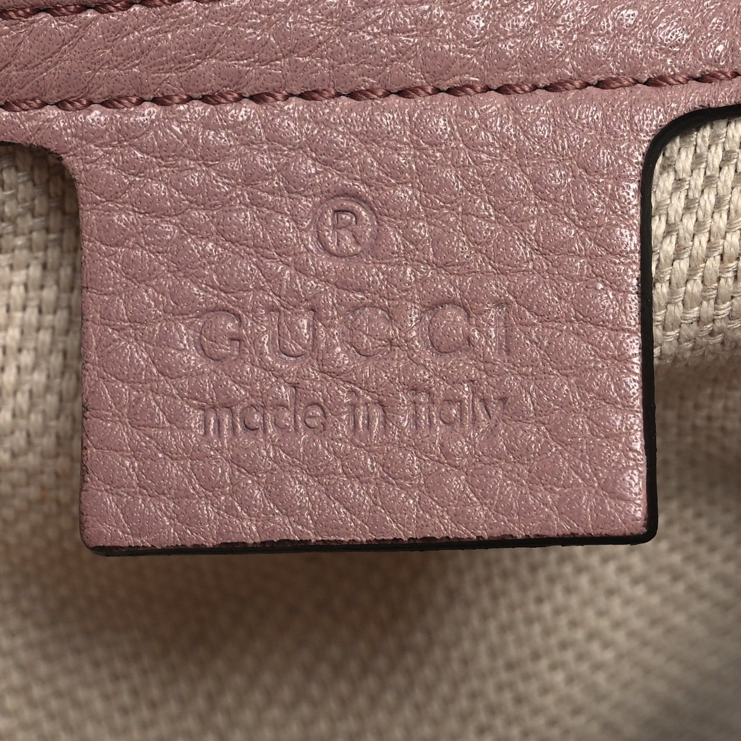 Gucci Pebbled Calfskin Medium Soho Chain Shoulder Bag Dark Cipria 7 of 13