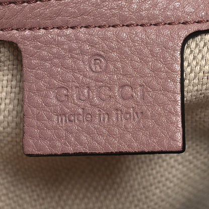Gucci Pebbled Calfskin Medium Soho Chain Shoulder Bag Dark Cipria 7 of 13