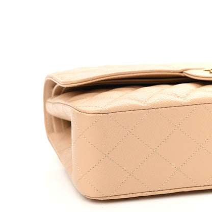 Chanel Caviar Quilted Medium Double Flap Beige 8 of 9