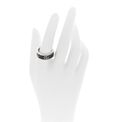 Gucci Sterling Silver Double G Band Ring 58 8.25 2 of 5