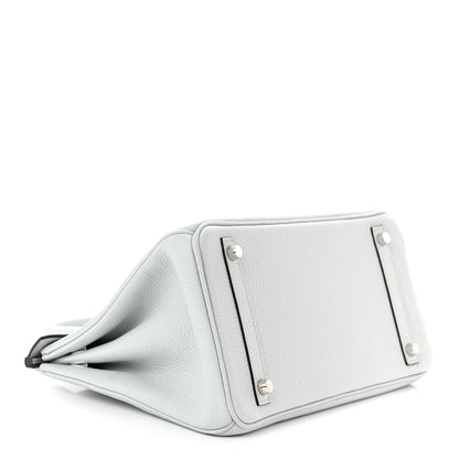 Hermes Taurillon Clemence Birkin 30 Bleu Pale 4 of 10