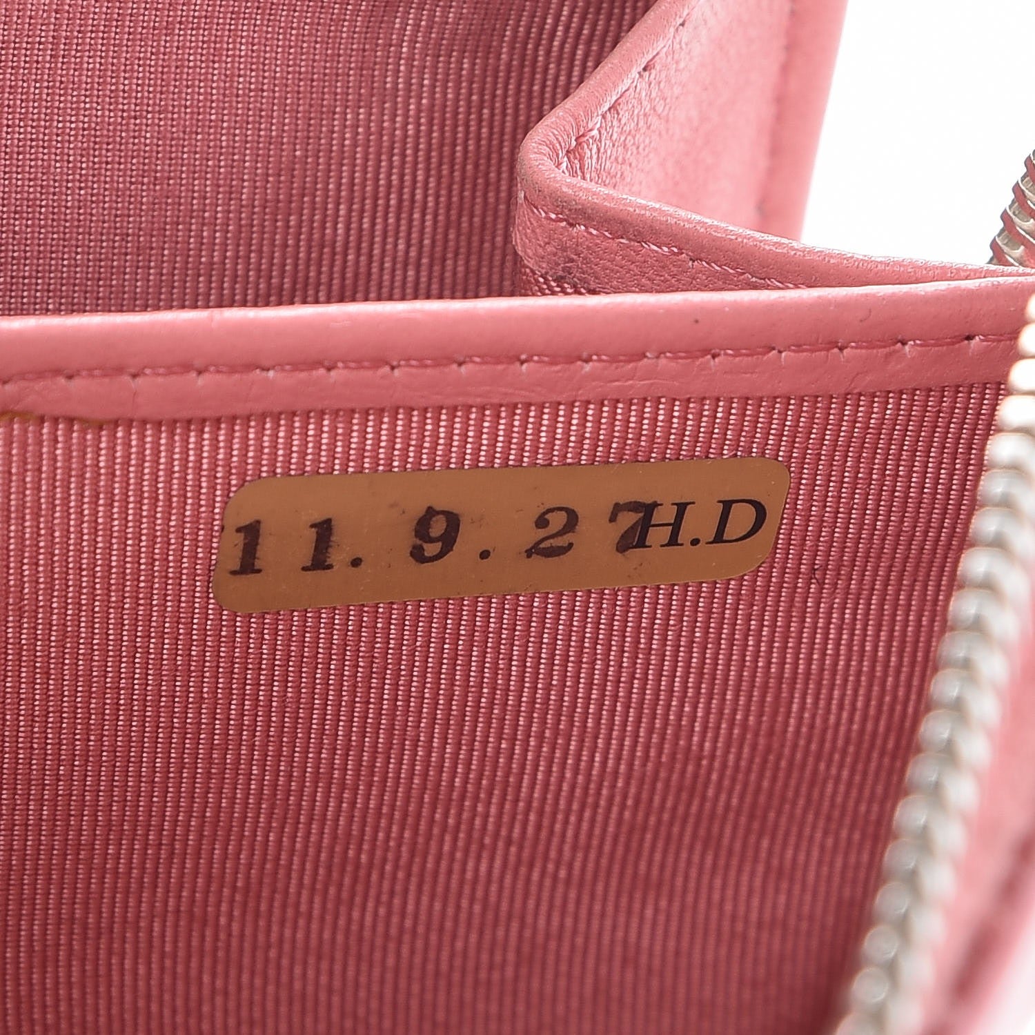 Chanel Lambskin Quilted Large Gusset Zip Around Wallet Pink 9 of 17