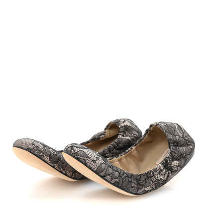Valentino Garavani Lace Ballerina Flats 40 Black 4 of 10