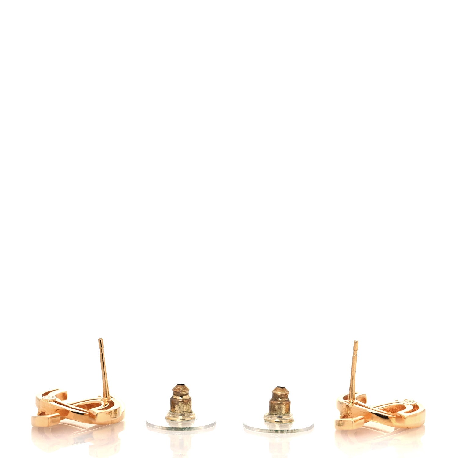 Chanel Metal Obazine CC Earrings Gold 3 of 6