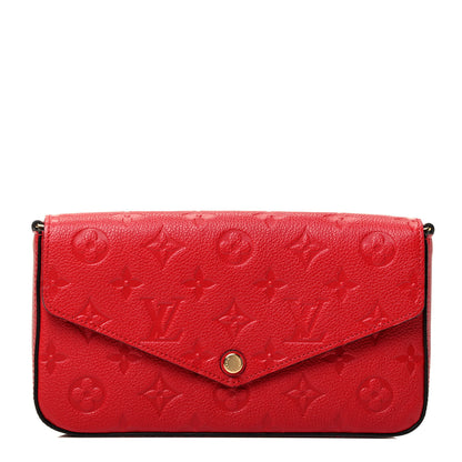 Louis Vuitton Empreinte Pochette Felicie Chain Wallet Scarlet 1 of 5