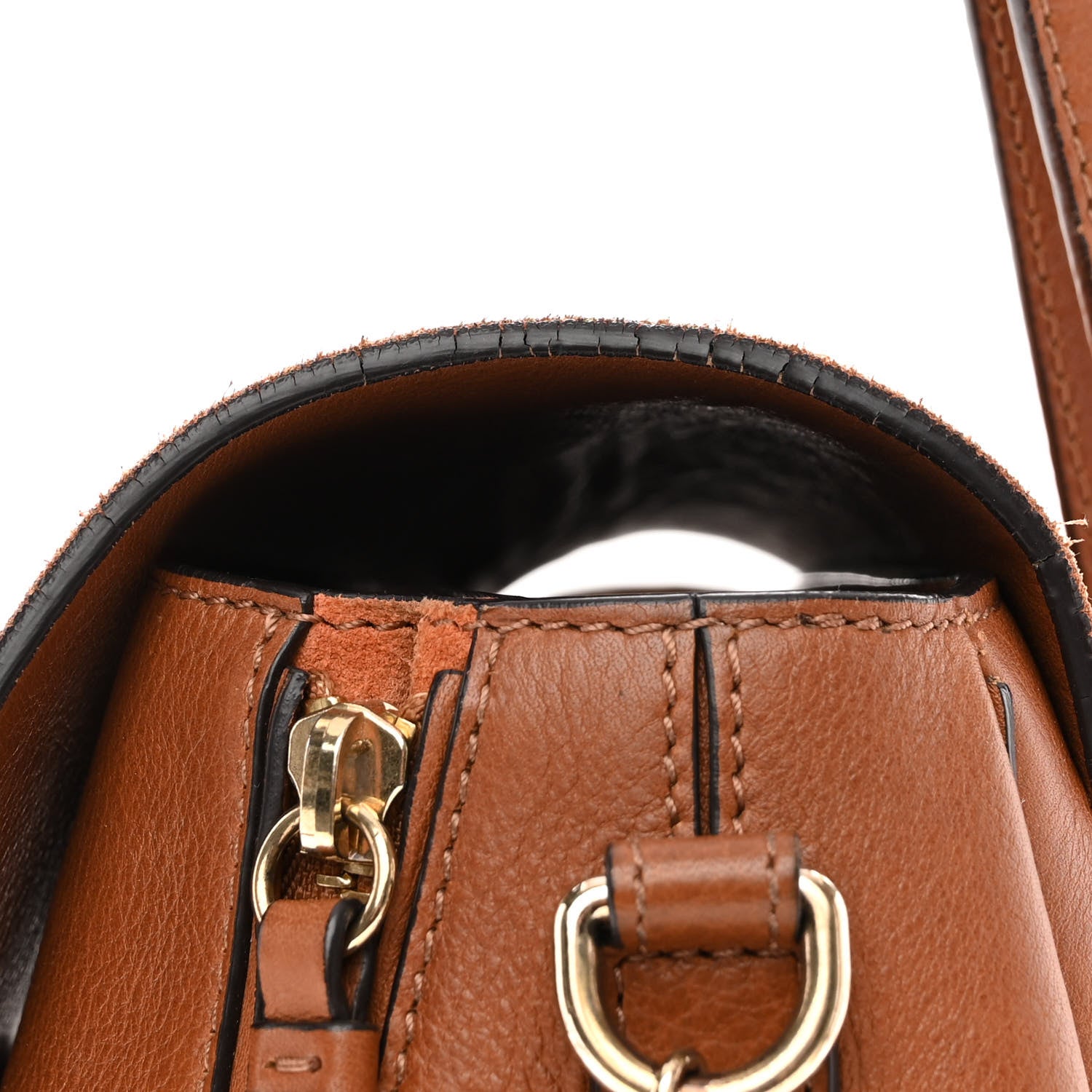 Chloe Suede Calfskin Medium Faye Backpack Tan 13 of 13