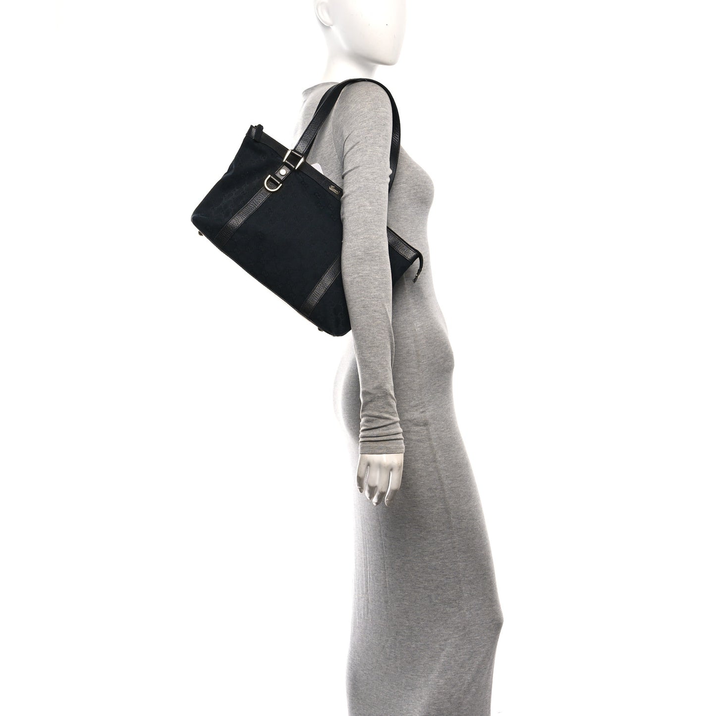 Monogram Medium Abbey Tote Black