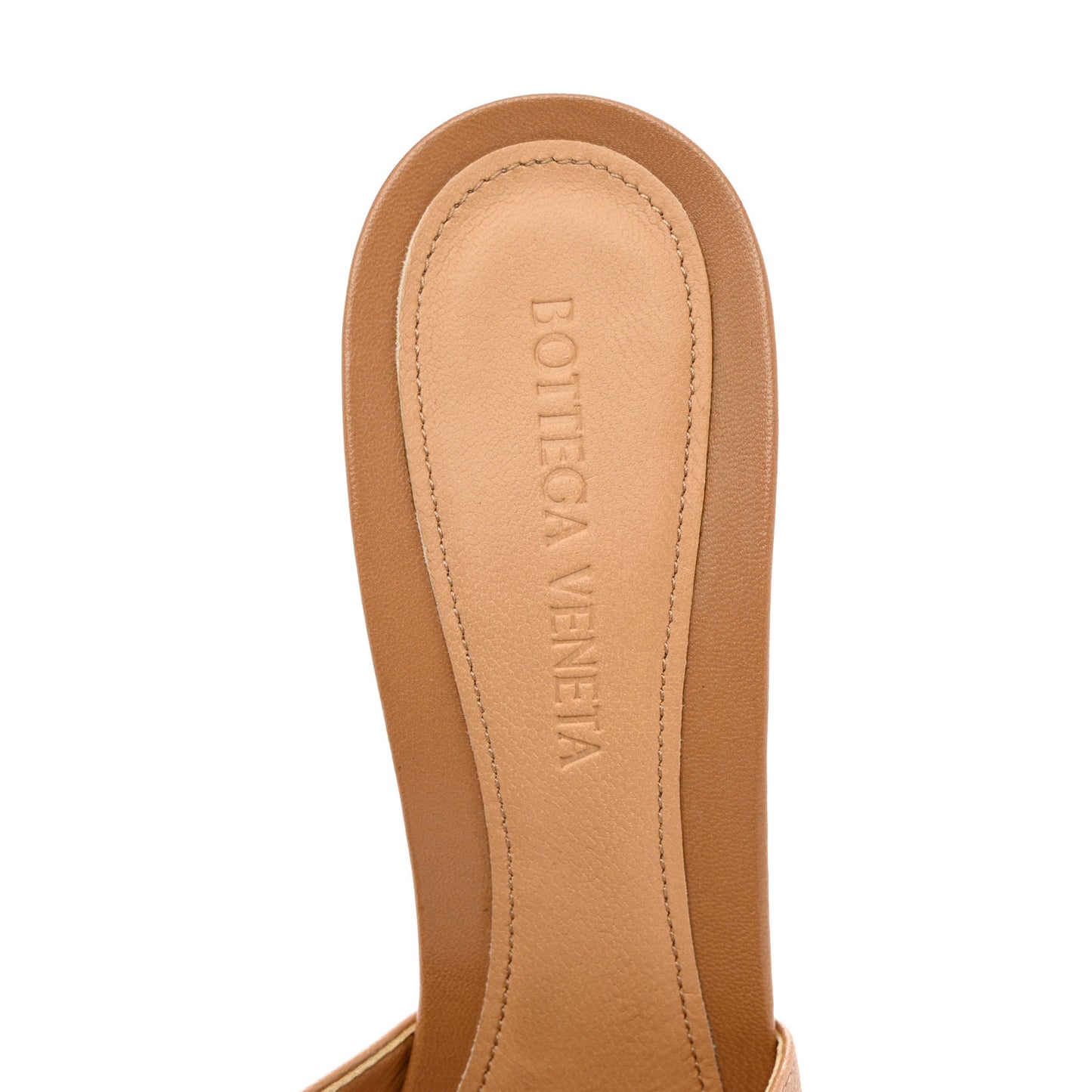 Lambskin Stretch Mule Sandals 39 Nude