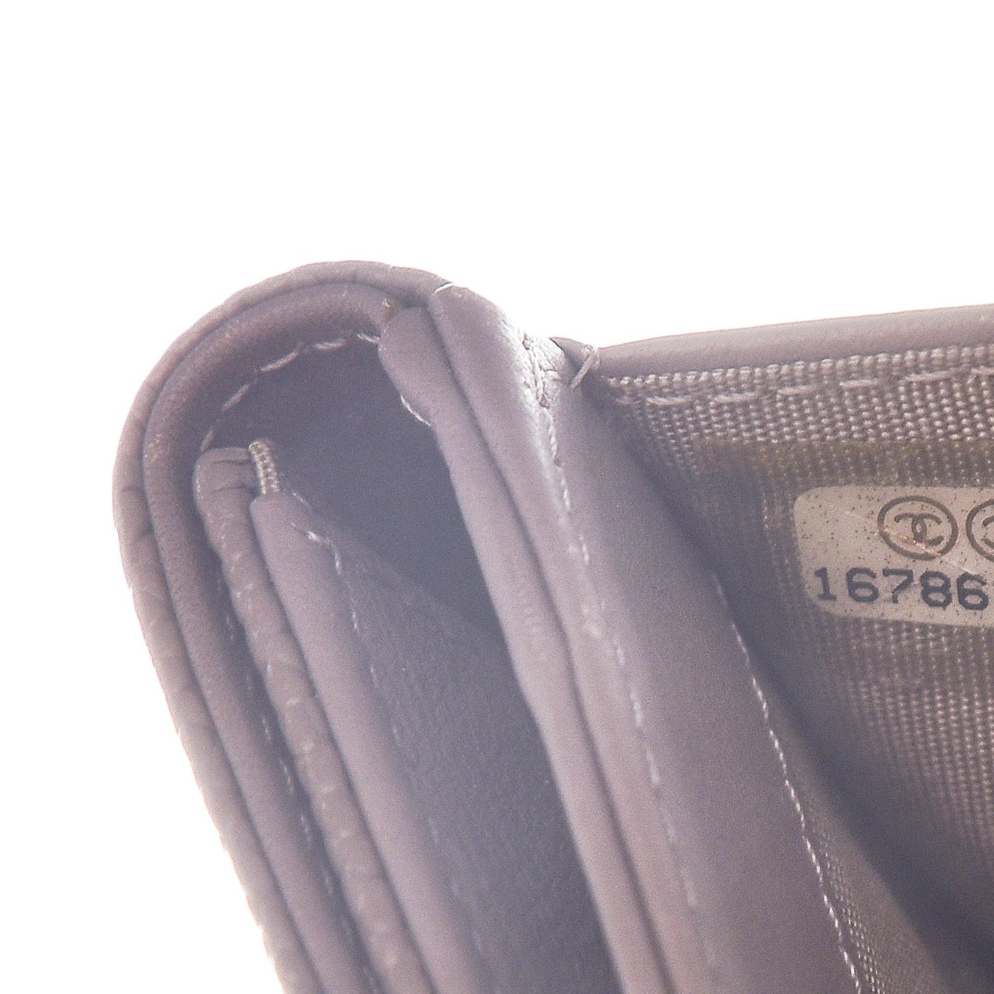 Caviar Timeless CC Compact French Wallet Light Grey