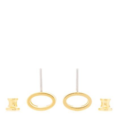 Hermes Gold Lacquered Pop H Earrings White 3 of 7