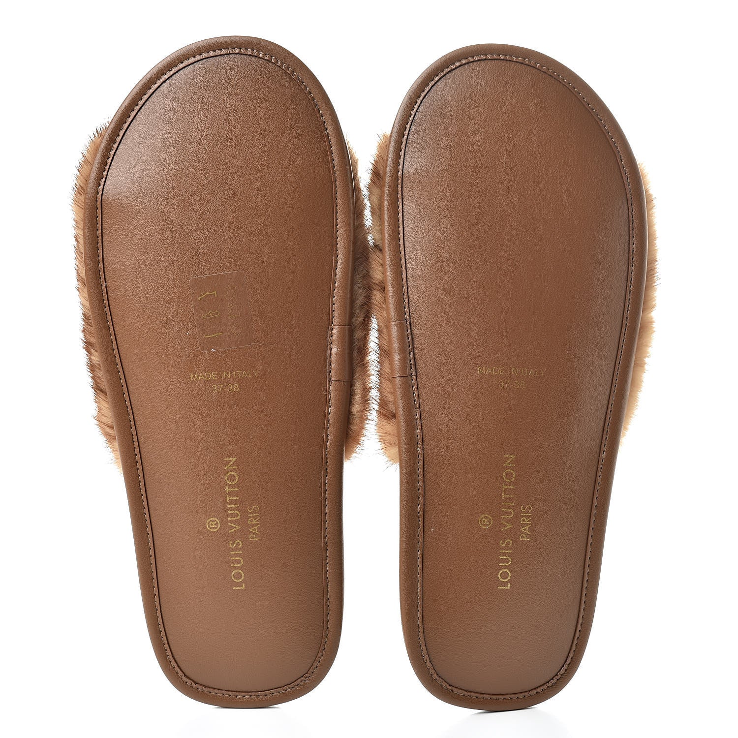 Louis Vuitton Mink Fur Homey Flat Mules 37-38 Natural Beige 5 of 8