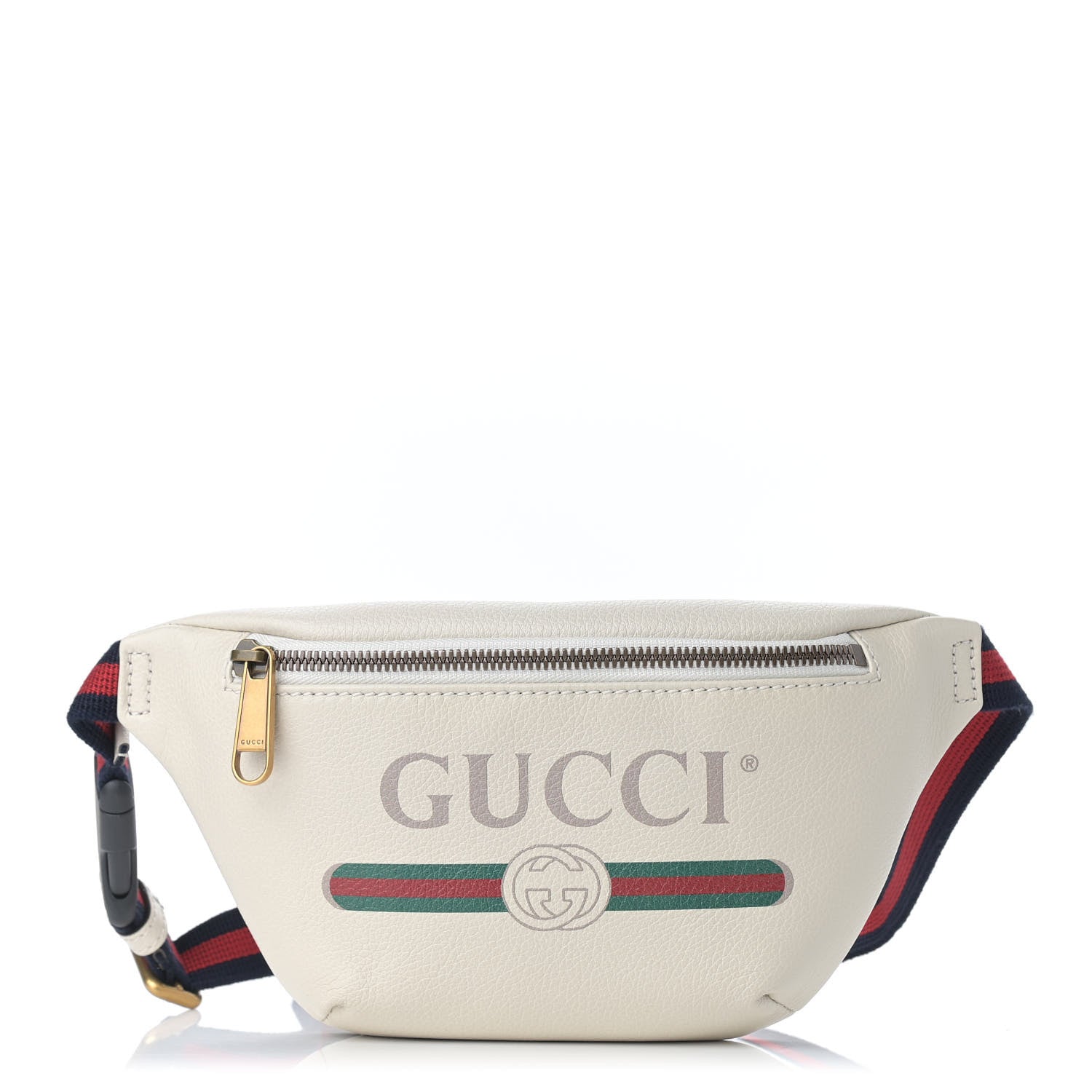 Gucci Grained Calfskin Small Logo Belt Bag White 1 of 9