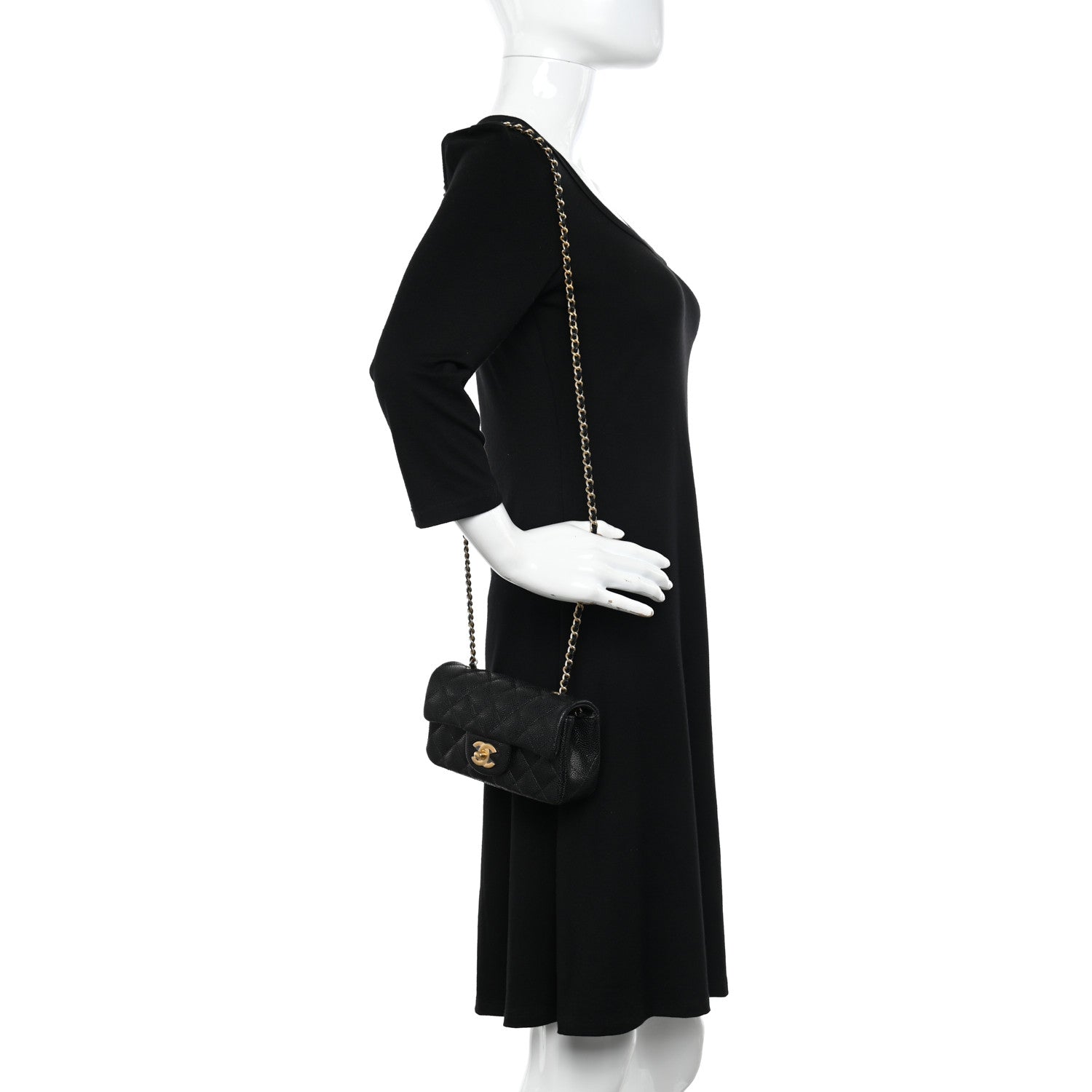 Chanel Caviar Quilted Extra Mini Flap Black 2 of 10