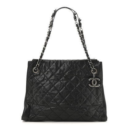 Chanel Crumpled Grained Calfskin CC Crave Tote Black 1 of 11