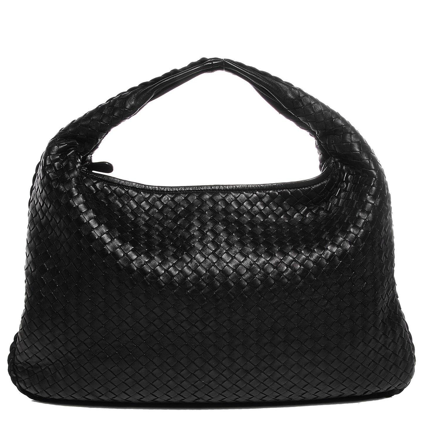 Nappa Intrecciato Large Veneta Hobo Nero Black