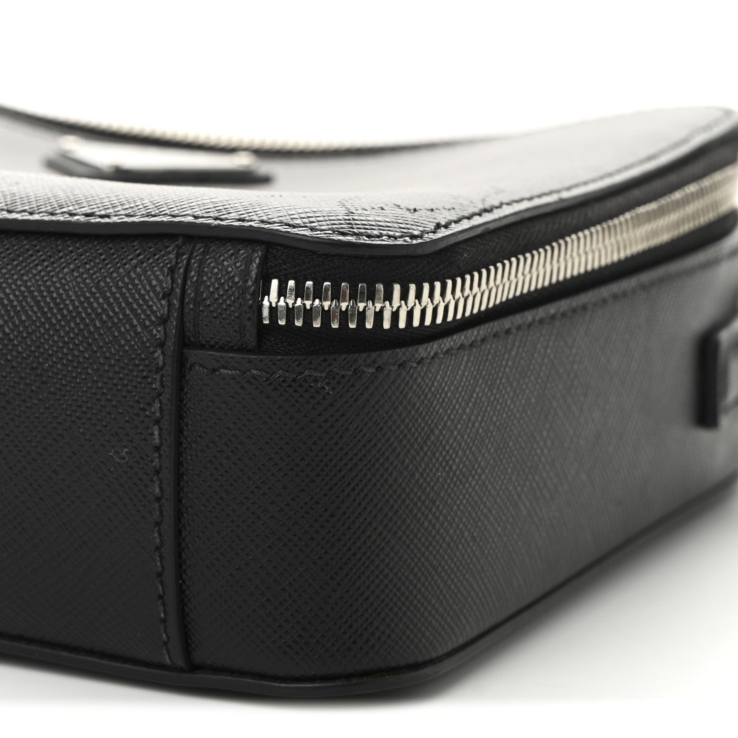 Prada Saffiano Travel Medium Brique Crossbody Bag Black 10 of 11