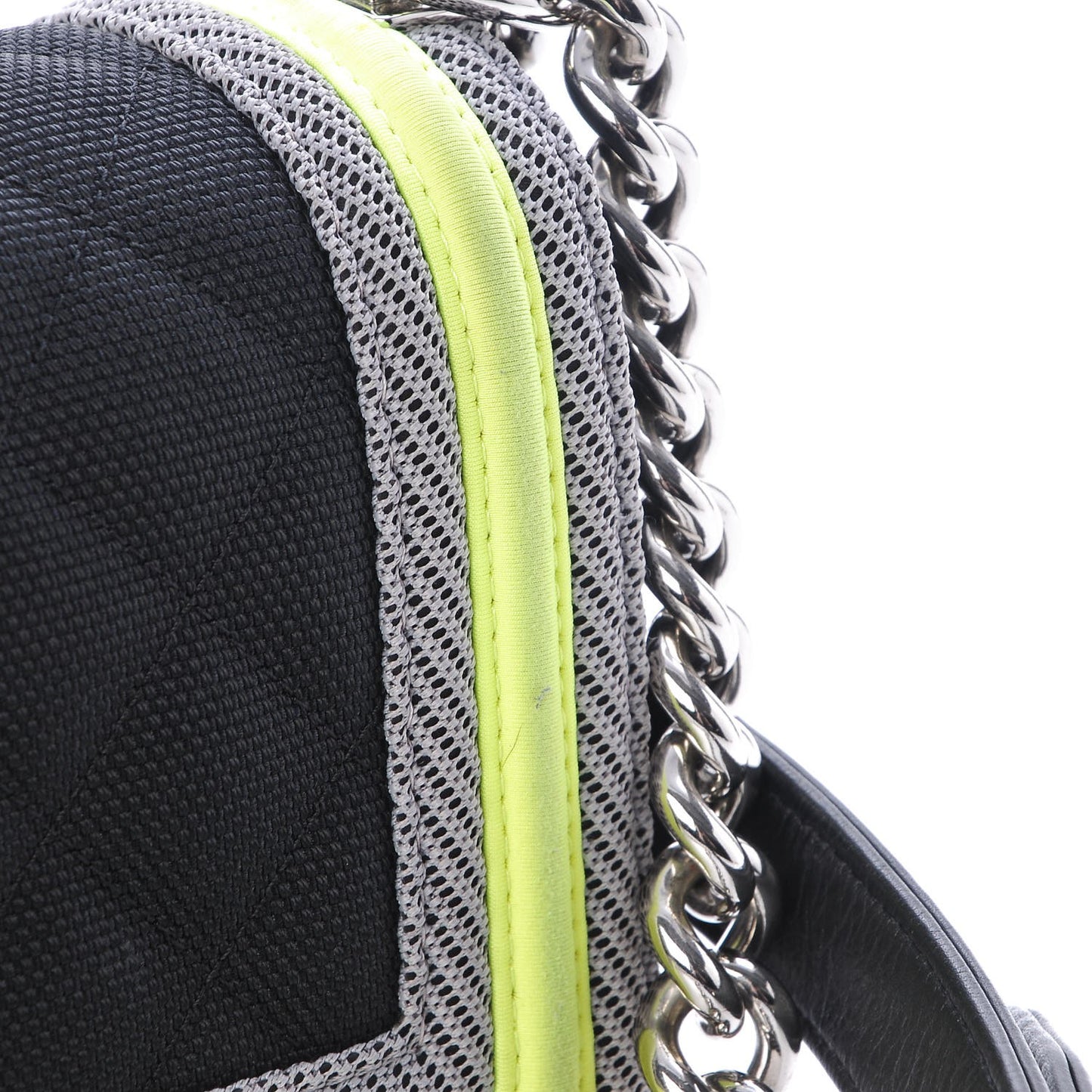 Canvas Quilted Small Fluo Boy Flap Black Grey Yellow