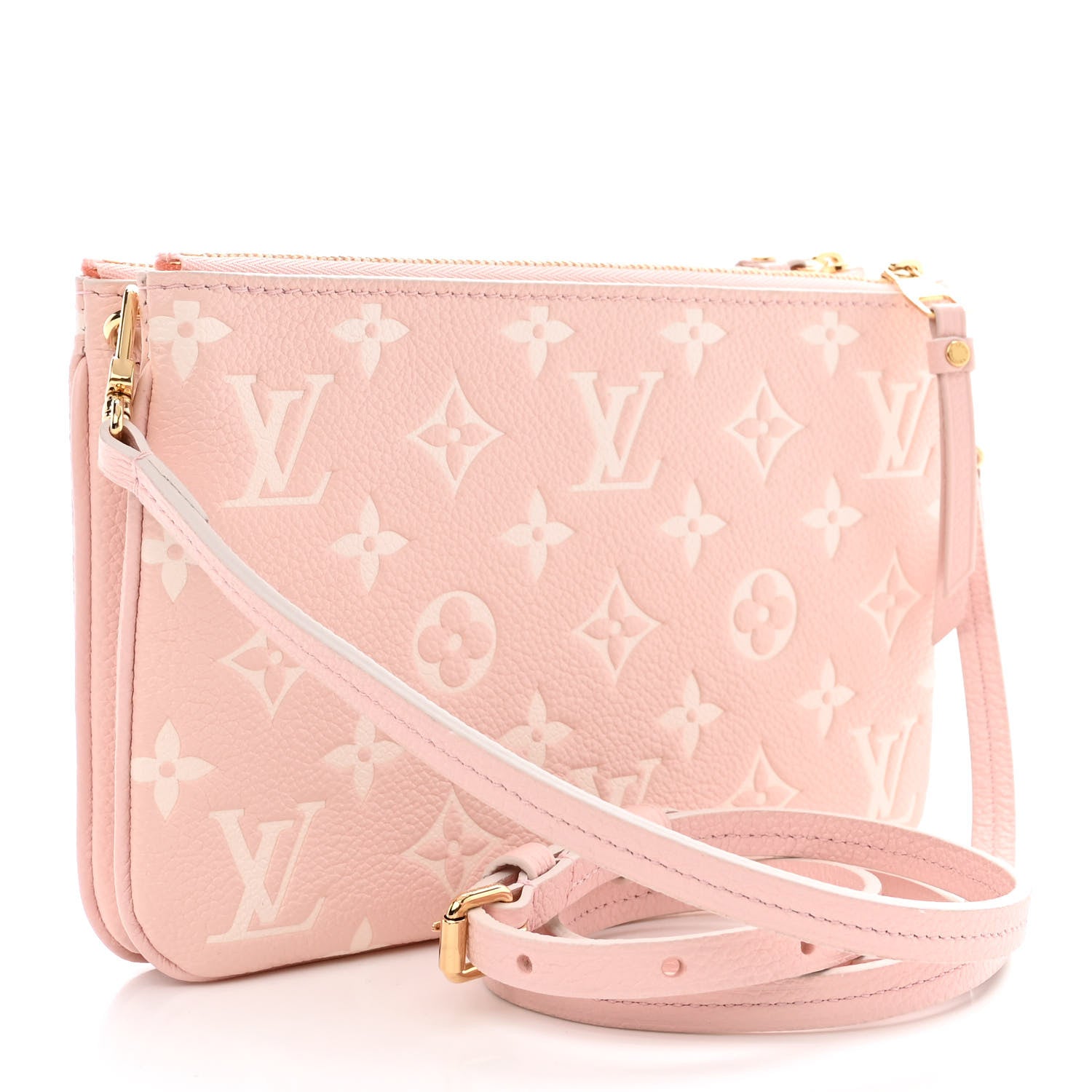 Louis Vuitton Empreinte Monogram Double Zip Pochette Rose 3 of 12