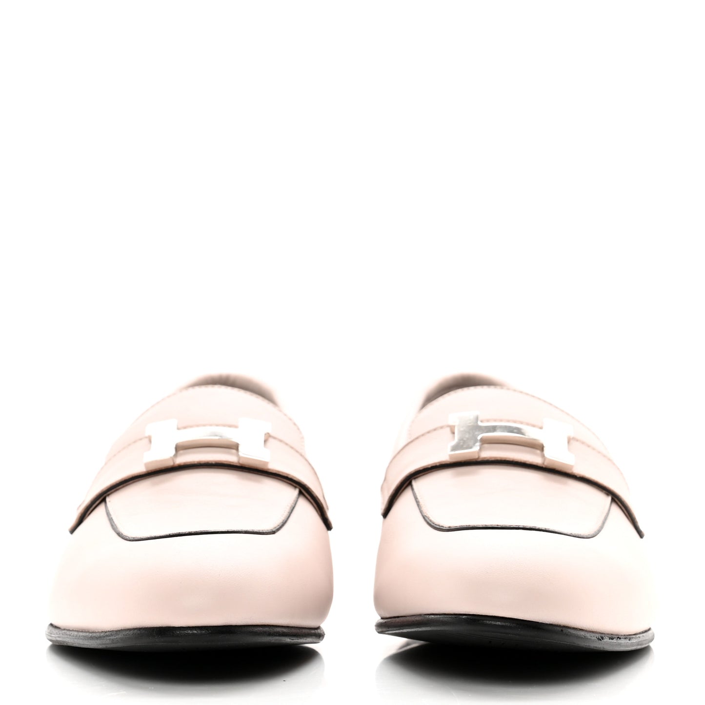 Calfskin Womens Paris Loafers 39.5 Rose Petale