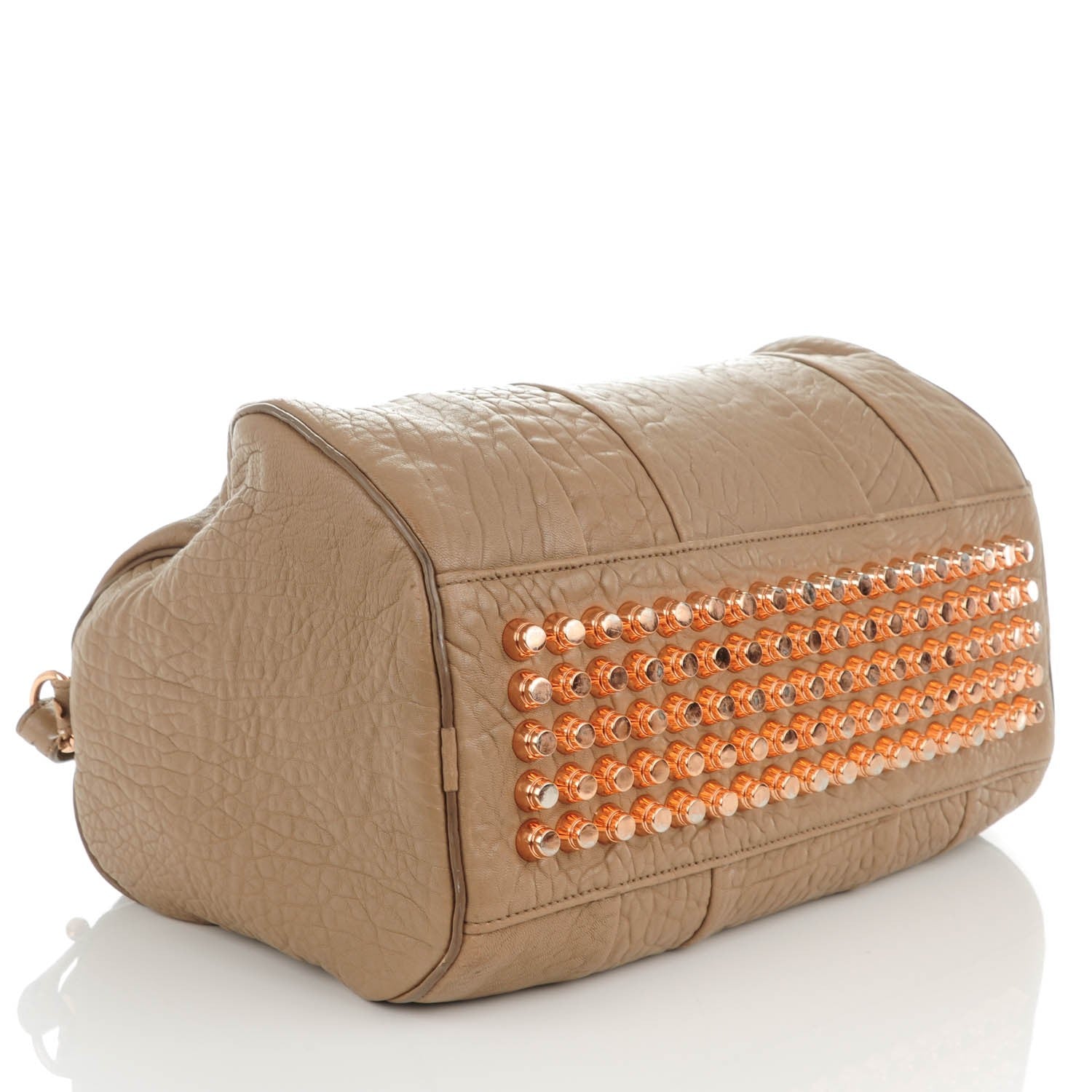 Alexander Wang Pebbled Lambskin Rocco Latte Rose Gold Hardware 4 of 11